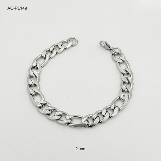 [AC-PL-149] Pulsera en acero gold tejido cartier 10mm diamantada hombre 21 cm