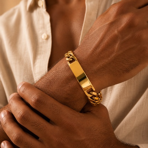 [AC-PL-175] Pulsera en acero gold esclavas cartier 12mm 21cm
