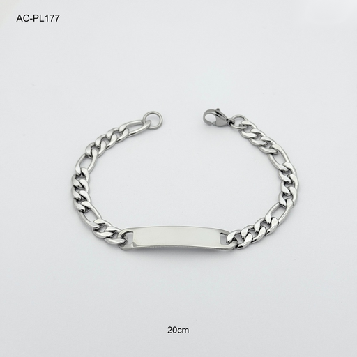 [AC-PL-177] Pulsera esclava en acero silver cartier 6mm 20cm
