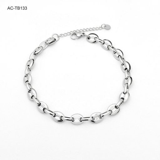 [AC-TB-133] *TOBILLERA EN ACERO SILVER GUCCI