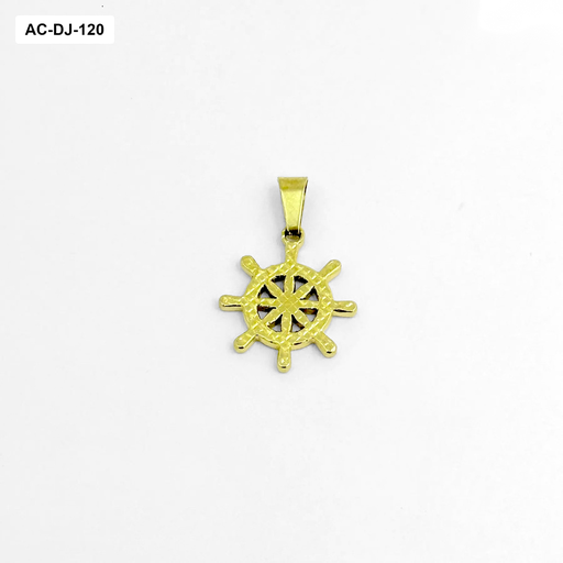 [AC-DJ-120] Dije en acero gold timón