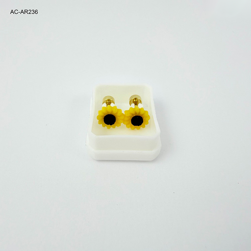 [AC-AR-236] Topo ortopedico en acero gold rosca de seguridad girasoles