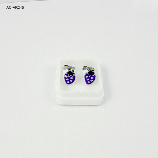 [AC-AR-245] Topo en acero silver  esmaltado color