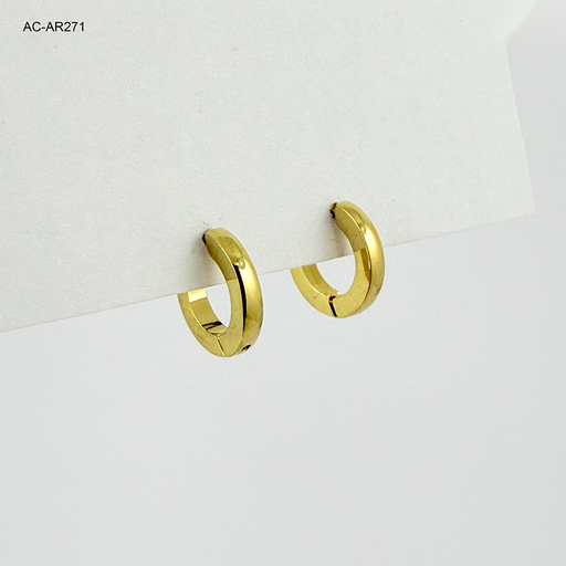 [AC-AR-271] *ARGOLLA HUGGIE ACERO GOLD 1 CM - 2MM