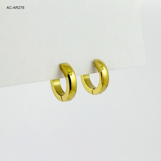 [AC-AR-276] *ARGOLLA HUGGIE ACERO GOLD 1.3 CM - 2MM