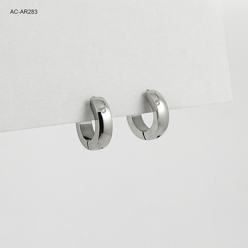 [AC-AR-283] Argolla huggie acero silver 1 cm - 2mm