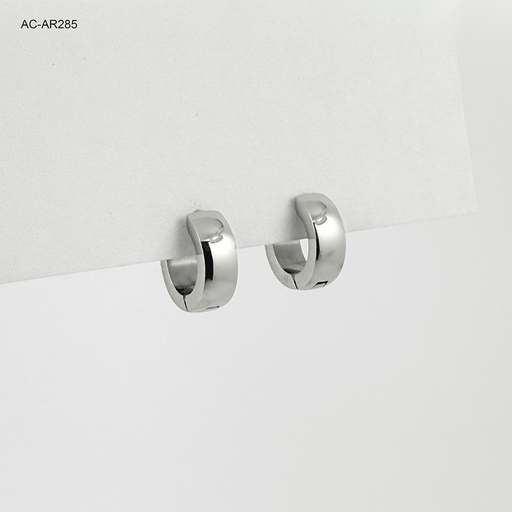 [AC-AR-285] *ARGOLLA HUGGIE ACERO SILVER 1CM - 4M