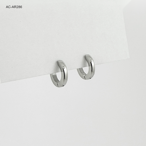 [AC-AR-286] *ARGOLLA HUGGIE ACERO SILVER 1 CM