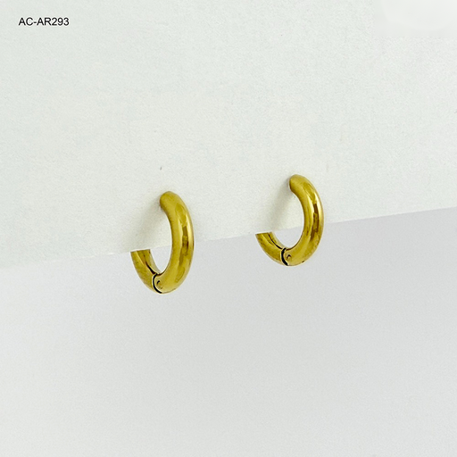 [AC-AR-293] Argolla huggie acero gold tipo hilo 1.2cm