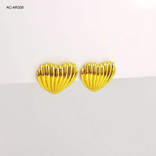 [AC-AR-306] Maxi topo en acero gold corazón conchita mar