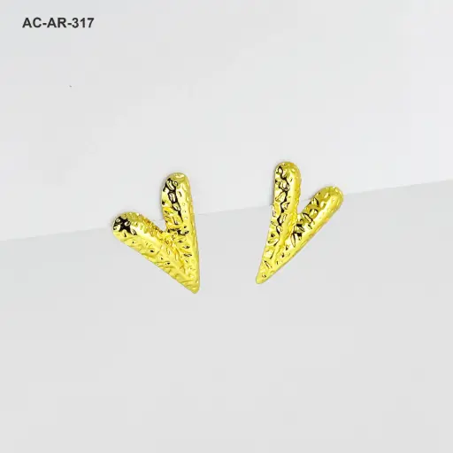 [AC-AR-317] Maxi topo en acero gold corazón v