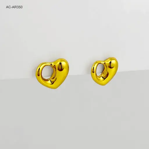 [AC-AR-350] Maxi topo en acero gold corazón