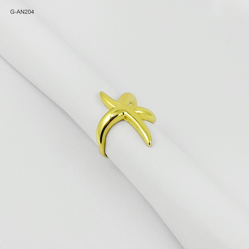 [G-AN-204] Anillo en rodinado gold ajustable estrella mar