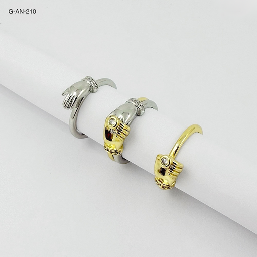 [G-AN-210] Anillo en rodinado bicolor (set x2) fidelidad y compromiso