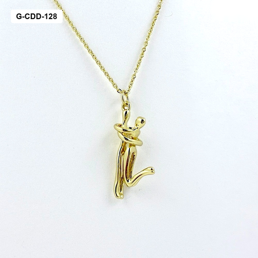 [G-CDD-128] Collar en rodinado gold dijes novios