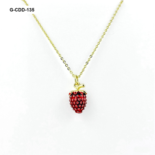 [G-CDD-135] Collar en rodinado gold dije moritas esmaltado