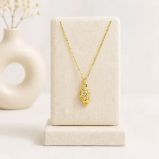 [G-CDD-146] Collar en rodinado gold dije caracol