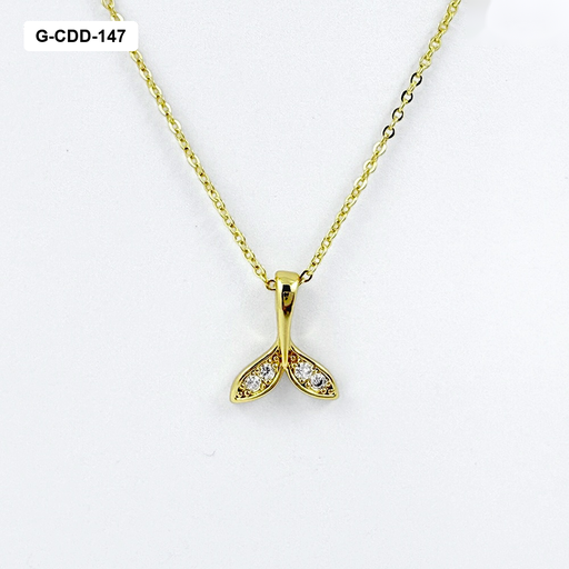 [G-CDD-147] Collar en rodinado gold dije colita sirena