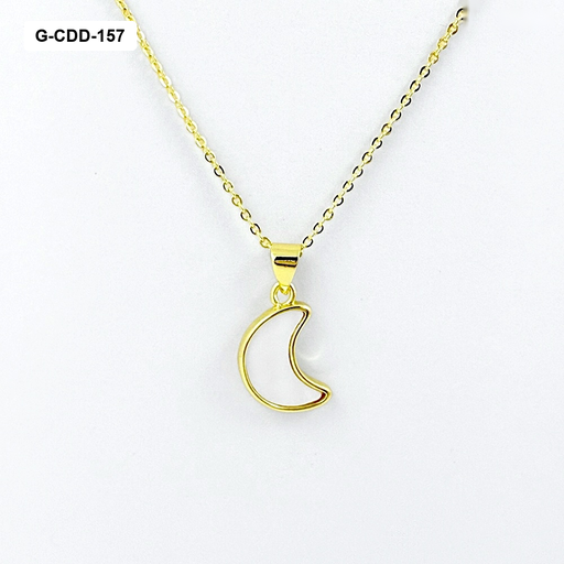 [G-CDD-157] *COLLAR EN RODINADO GOLD DIJE MEDIA LUNA CAREY