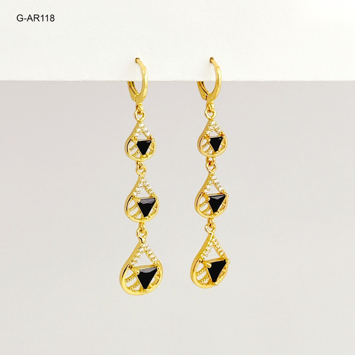 [G-AR-118] Arete goldfilled gold sistema gancho largo