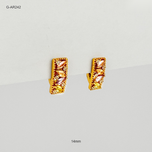 [G-AR-242] Especial broche catalan rodinado gold cristales de colores 14mm