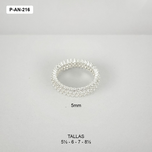 [P-AN-216] Anillo en plata ley 925 thai aro enjoyado 5mm