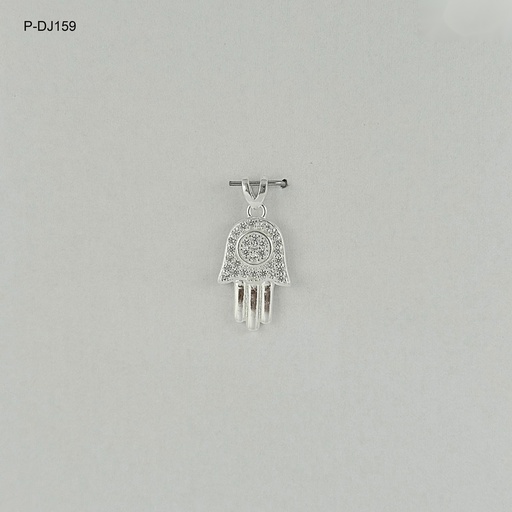 [P-DJ-159] Dije plata ley 925 enjoyado mano hamsa color surtido