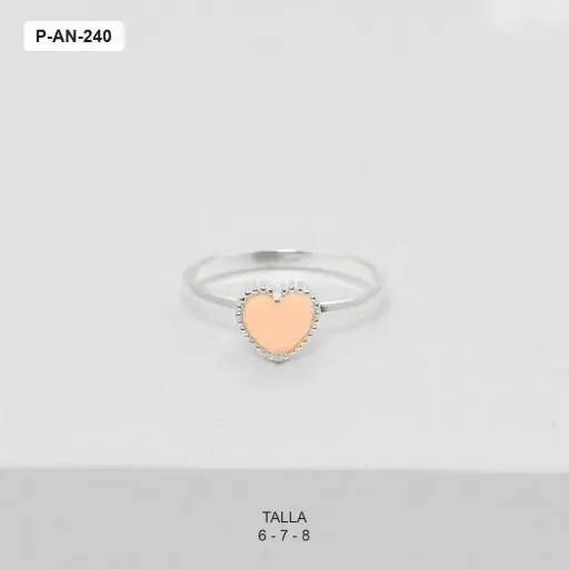 [P-AN-240] Anillo plata ley 925 van cleef corazón color surtido