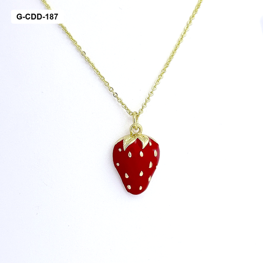 [G-CDD-187] Collar en rodinado gold fresita