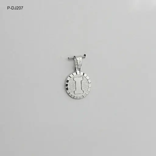 [P-DJ-207] Dije en plata ley 925 dije inicial redonda - letras: i - m - r - x
