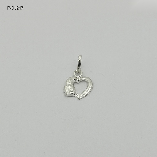 [P-DJ-217] Dije plata ley 925 corazón angelito