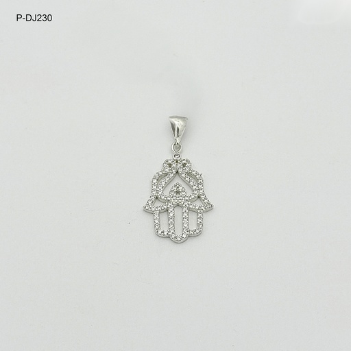 [P-DJ-230] Dije en plata ley 925 manito microcircones