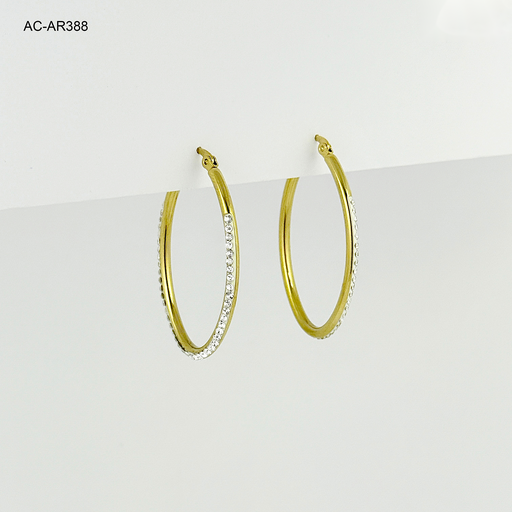 [AC-AR-388] Argolla en acero gold especial surtida