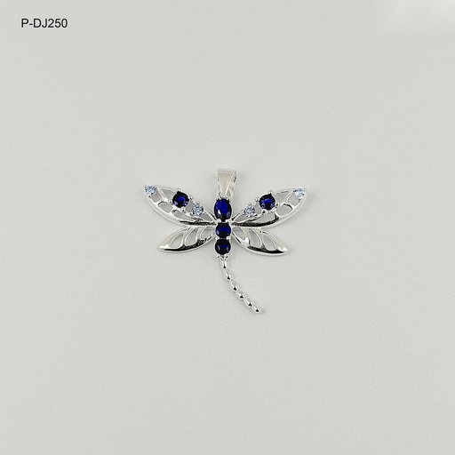 [P-DJ-250] Dije en plata ley 925 enjoyado libélula
