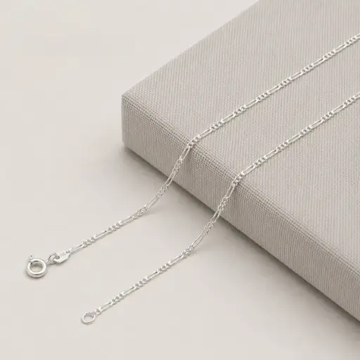 [P-CD-176] Cadena en plata ley 925 tejido cartier extra delgada 45 cm