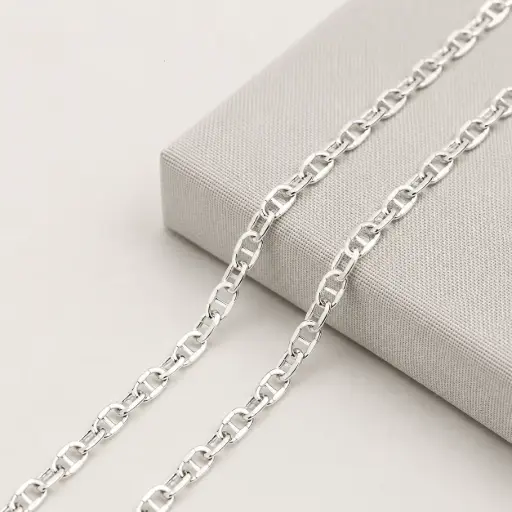 [P-CD-180] Cadena en plata ley 925 tejido marinero escalera 50 cm