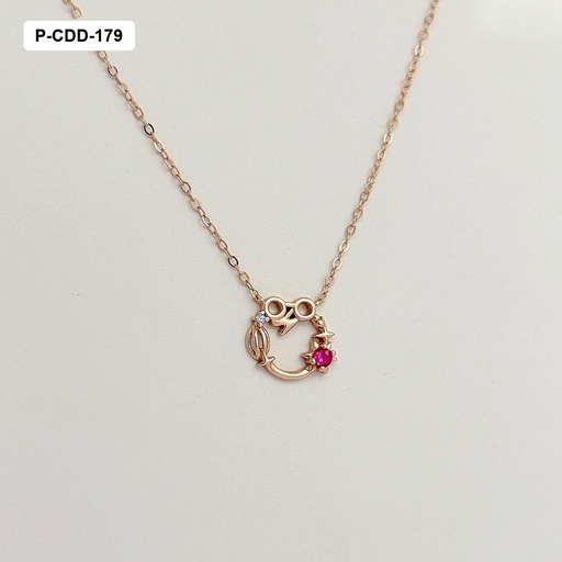 [P-CDD-179] Collar plata 925 baño rodio tono rosa harry potter