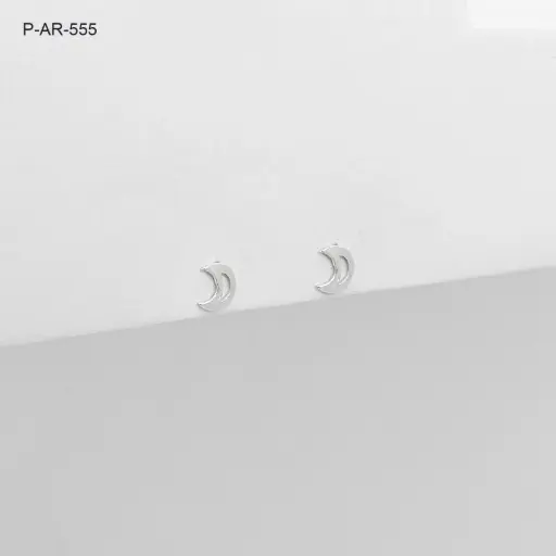 [P-AR-555] *P-AR-555 TOPO PLATA 925 MEDIALUNAS