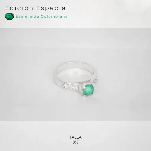 [P-AN-244] Anillo edición especial esmeralda autentica plata 925 modelo 2