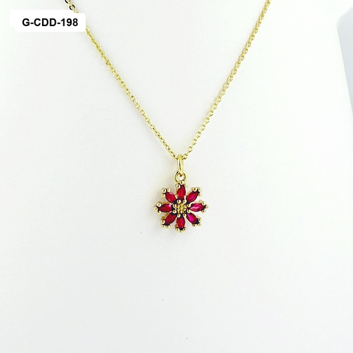 [G-CDD-198] *G-CDD-198 CADENA CON DIJE FLOR. DOS COLORES