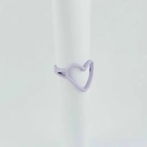 [AC-AN-200] Anillo en rodinado ajustable esmaltado corazón
