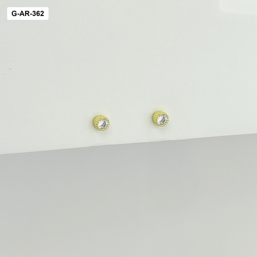 [G-AR-362] Aretes en rodinado gold circón