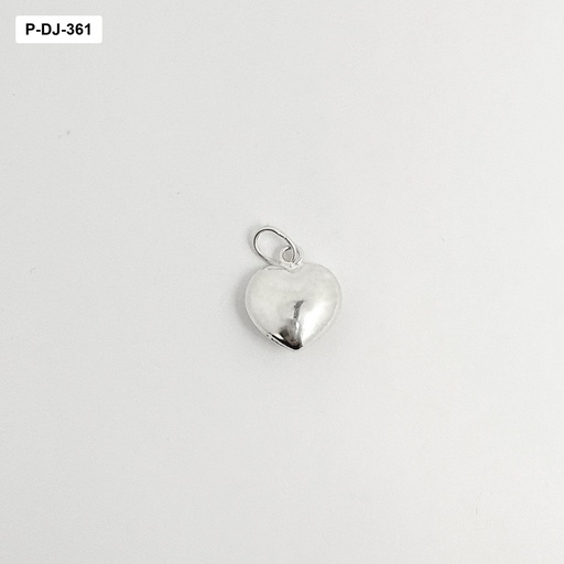 [P-DJ-361] Dije en plata ley 925 corazón soplado