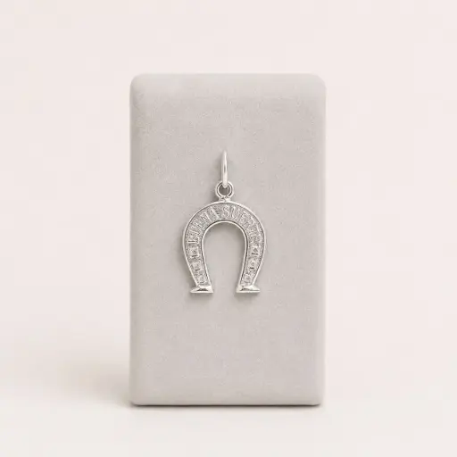 [P-DJ-359] Dije en plata ley 925 herradura 2.5 cm 