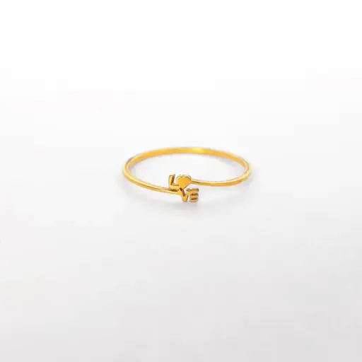 [AC-AN-232] *ANILLO EN ACERO GOLD EXTRA DELGADO LOVE