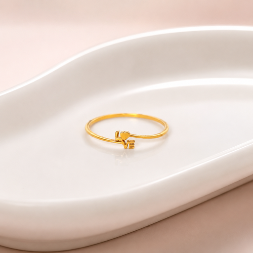 [AC-AN-232] Anillo en acero gold extra delgado love