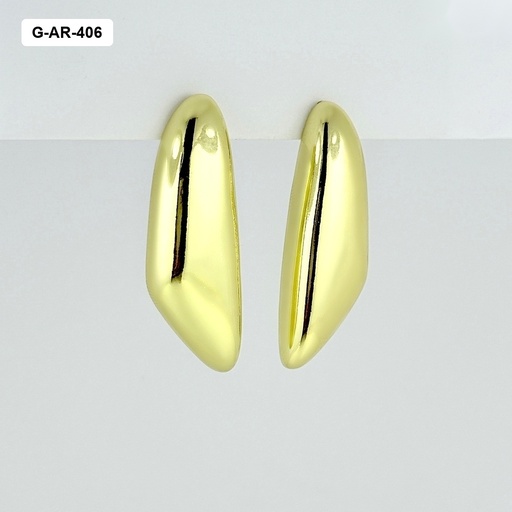 [G-AR-406] Maxi aretes en rodinado gold old money