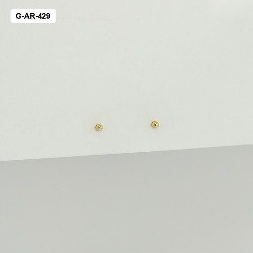 [G-AR-429] Aretes en rodinado gold bolita mini N2