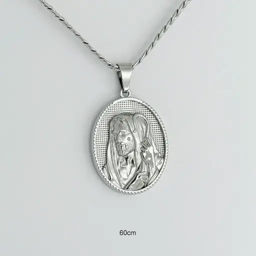 [AC-CDD-202] CADENA EN ACERO SILVER JESUS
