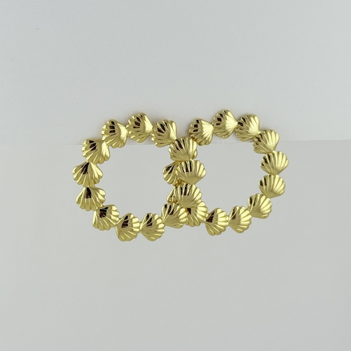 [AC-AR-416] Maxi aretes en acero gold modelo 3